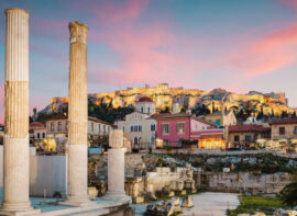 sunset at athens city the, best place for weddings in greece